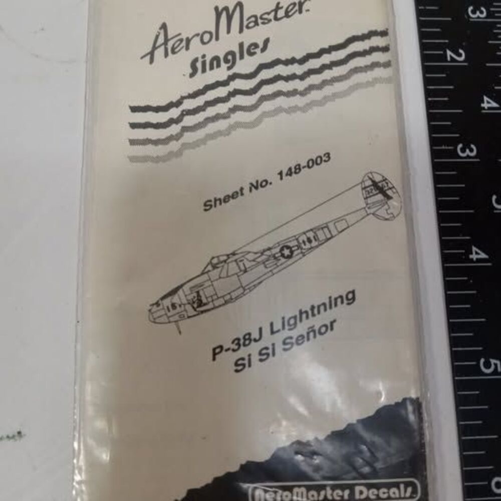 AeroMaster Singles P-38J Lightning "Si Si Señor" 1/72 Decals
